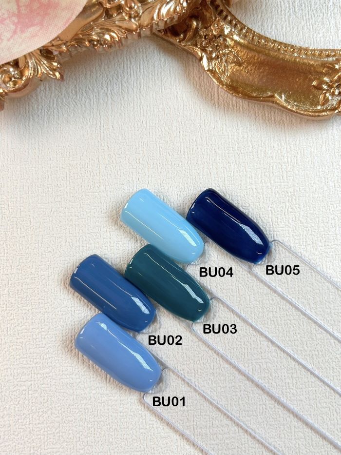 blue shades color, gel polish, dark blue, baby blue, nail supply Canada