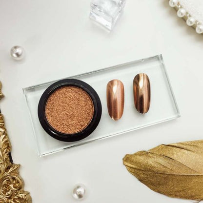 Copper gold mirror powder, solid mirror powder, Nail supply Canada