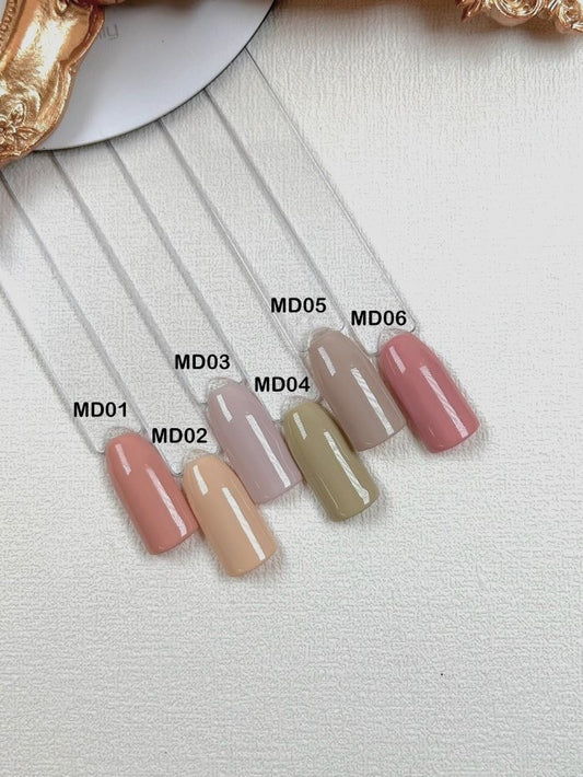 Nude shades color, natural color, Morandi color gel polish