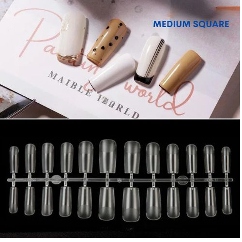 square nail tips, false nail tips, extension nail tips, press on nail tips, nail supply Canada