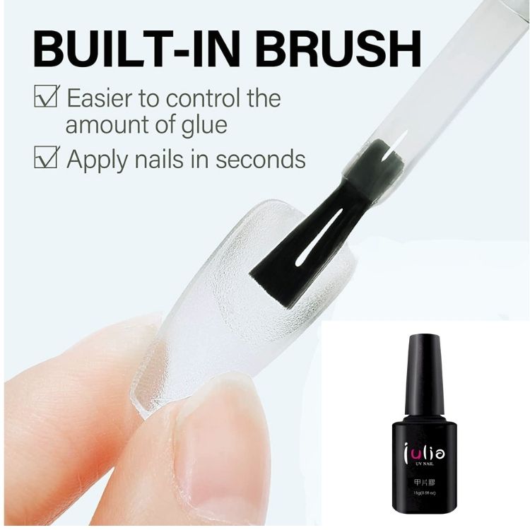 build in brush nail tips glue gel, nail supply Canada