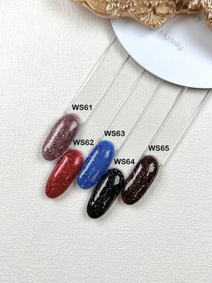 gel nail polish, gel polish, shiny diamond glitter gel color, dark shiny glitter gel polish, nail supply canada