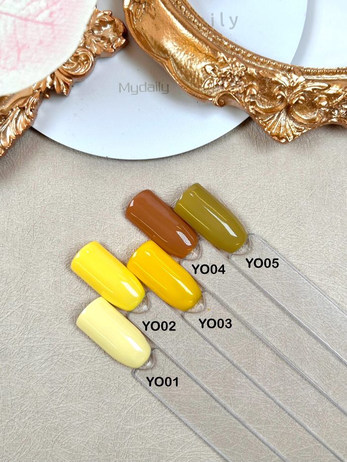 yellow color, yellow tones, gel polish, nail supply Canada